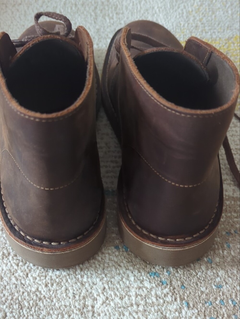 Clarks Men's Dark Brown Leather Chukka Boots Size 8.5 - Picture 8 of 8